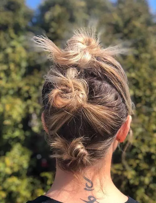 Faux mohawk with highlights