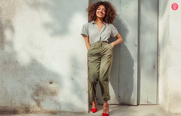 15 Olive Green Pant Outfit Ideas For Women  Comfy   Stylish  - 95