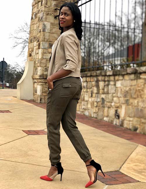 olive green pants with what color shirt