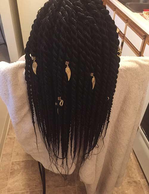 Senegalese hair rings twist hairstyle