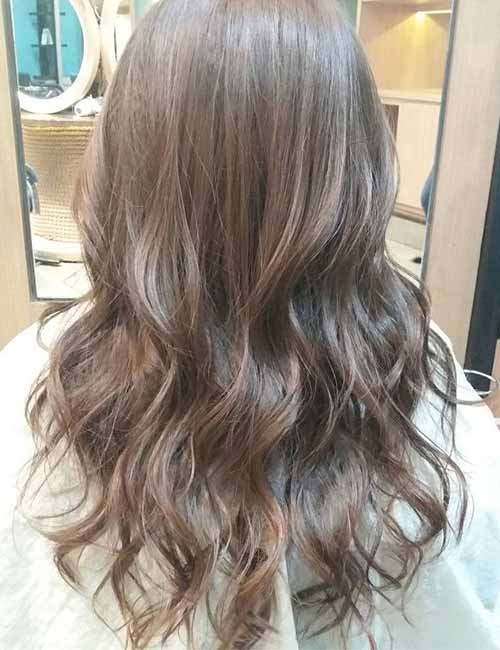 Platinum ash brown hair color