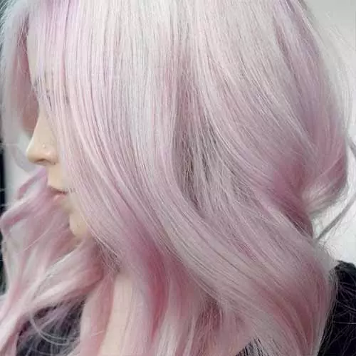 Platinum pink hair color