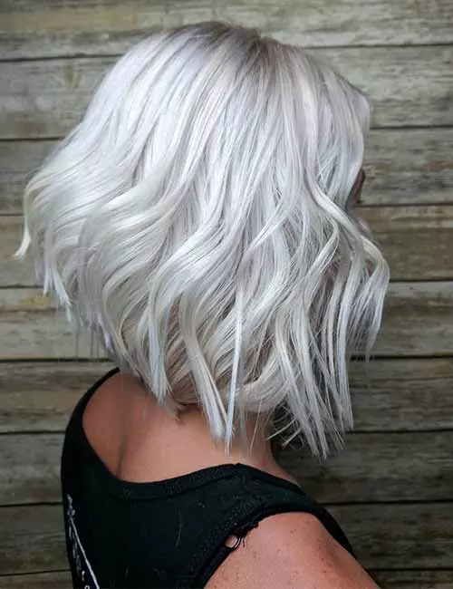 White platinum blonde hair color