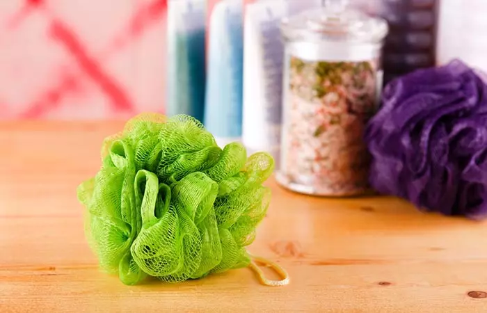 2. Hanging The Loofah In The Shower