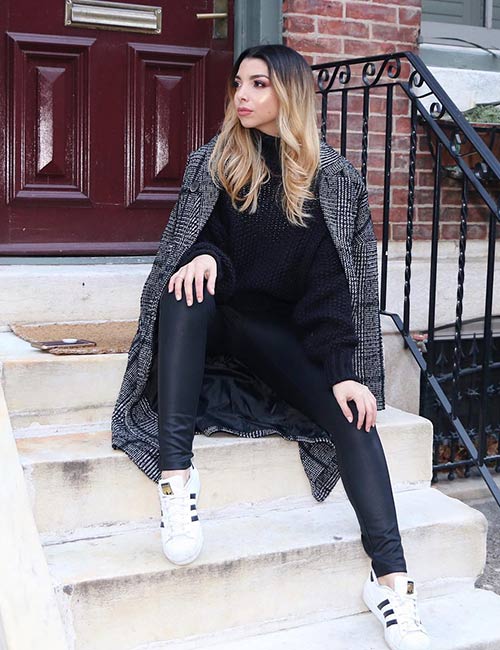 all black outfit with sneakers