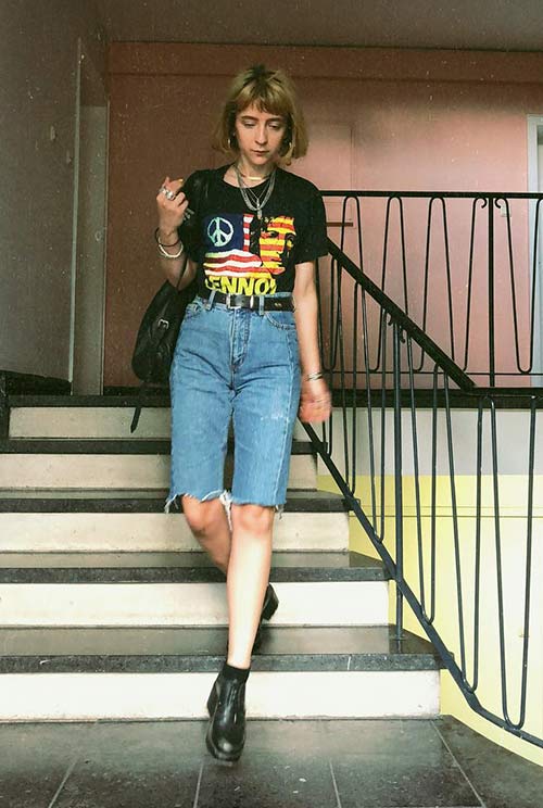 Le migliori tendenze della moda degli anni '80: jeans a vita alta