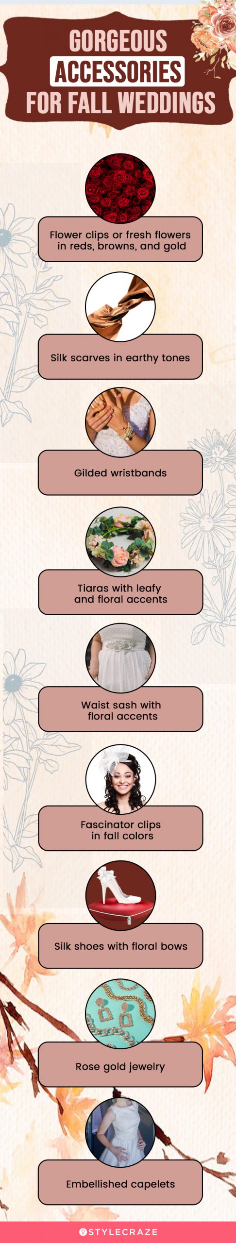 gorgeous accessories for fall weddings (infographic)