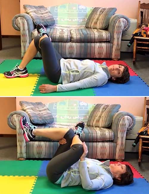 Reclining pigeon pose for sciatica pain relief