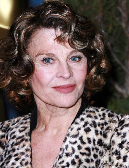 Big curls hairstyle for women over 60