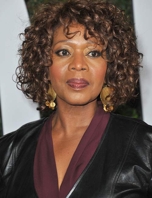 Layered curls hairstyle for women over 60