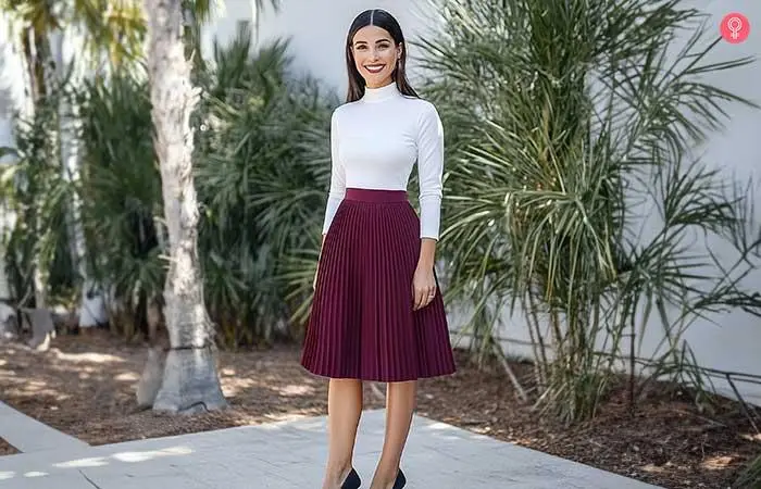 Formal pleated skirt