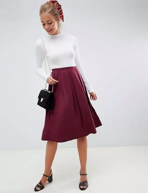 Formal pleated skirt