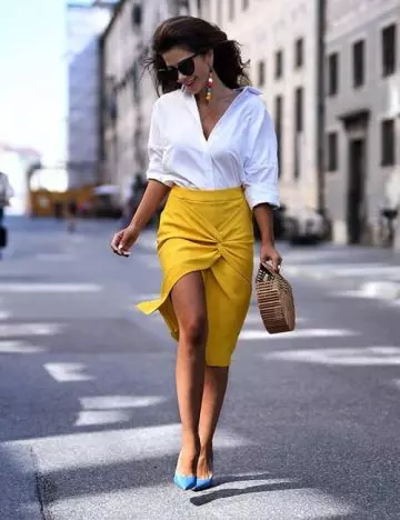 Semi-formal skirt and blouse for women