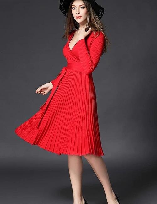 ladies red formal dresses