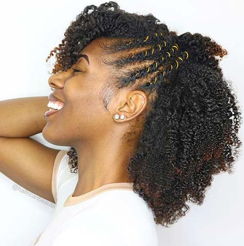 Threaded twists and colored ends for 4a hair