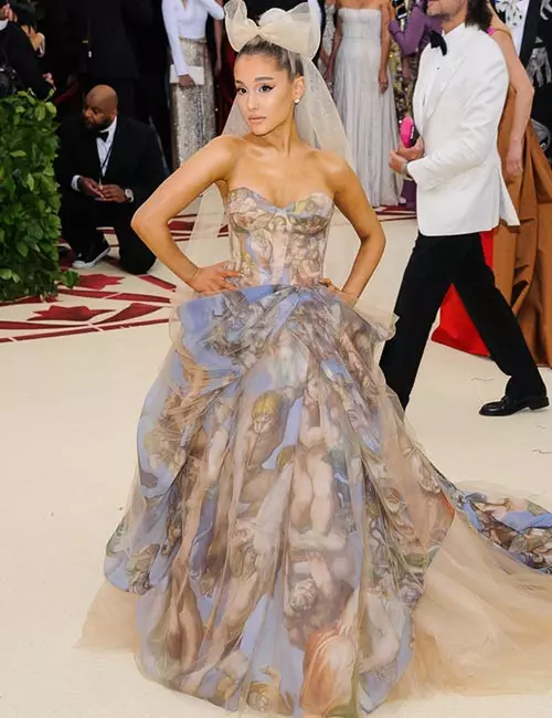 Vera Wang outfit worn by Ariana Grande for the Met Gala