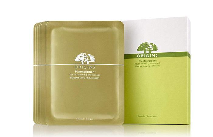 2. Origins Plantscription Youth-Renewing Sheet Mask