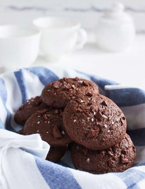 3. Keto Sea Salt Chewy Chocolate Cookies