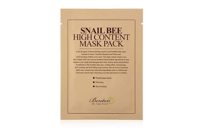 4. Benton Snail High Bee Face Mask