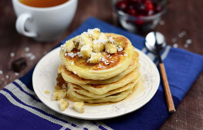 Homemade banana pancakes after a morning run