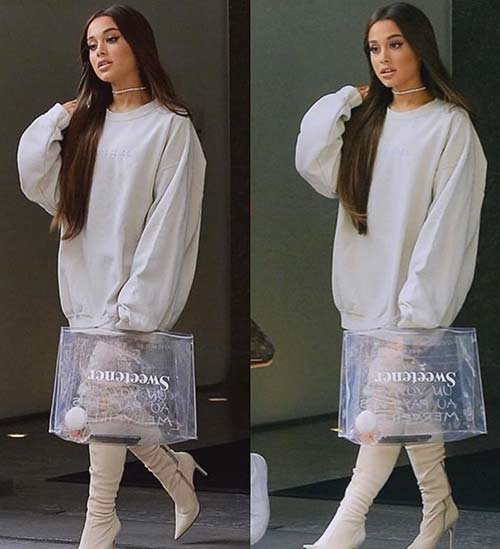 Oversized hoodie Ariana Grande outfit