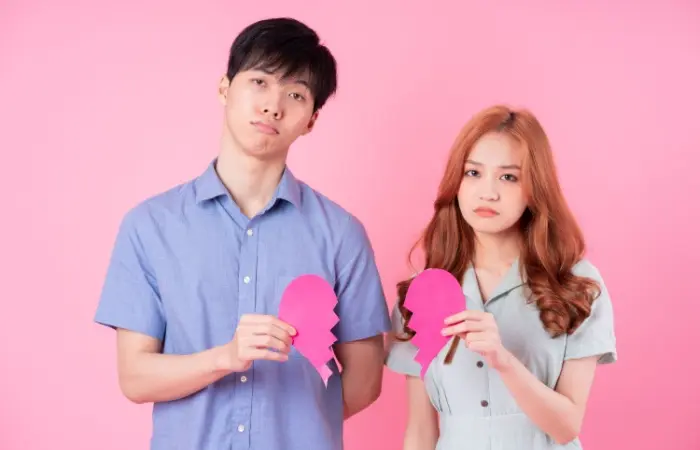A broken up couple