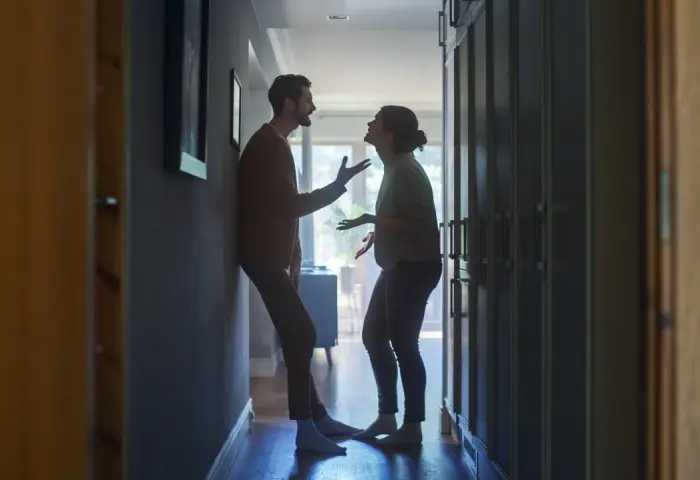 Aries and Taurus couple arguing