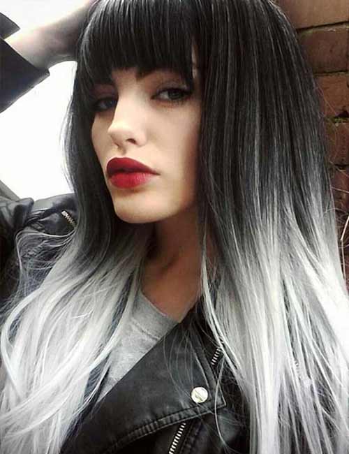 Black and white hair color