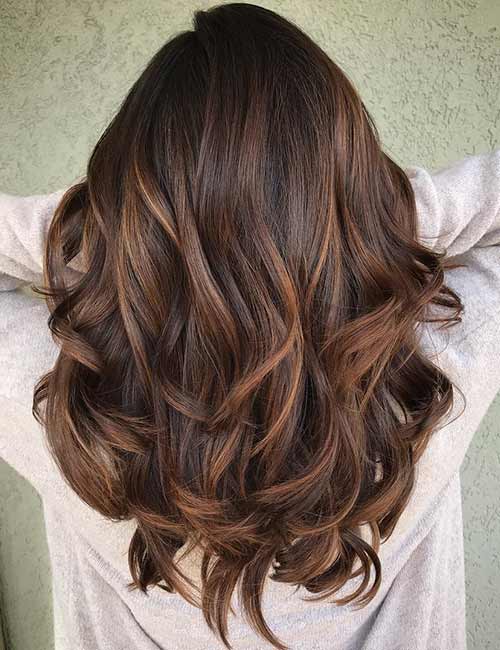 Brown balayage hair color