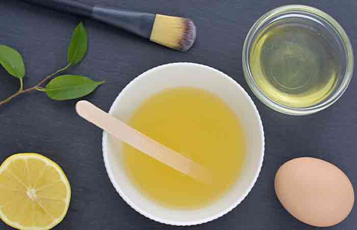 Egg white and lemon juice mask for blackheads