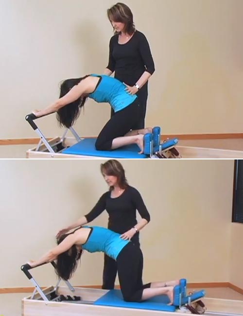 The pilates knee stretch exercise
