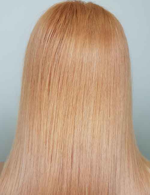 Peach blonde hair color
