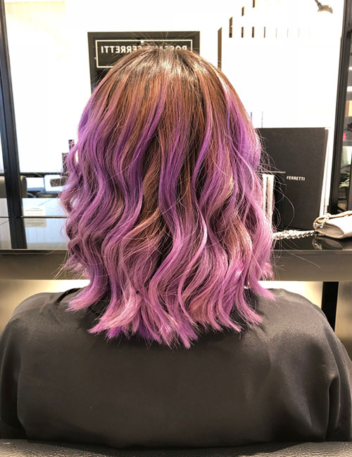 Purple ombre hair color