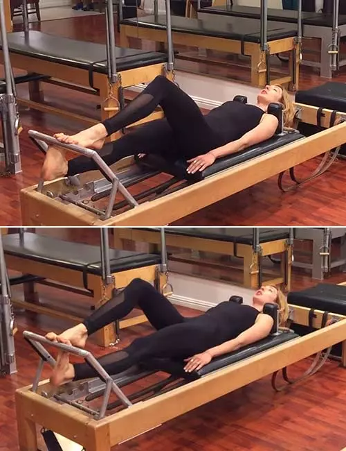 The pilates running exercise