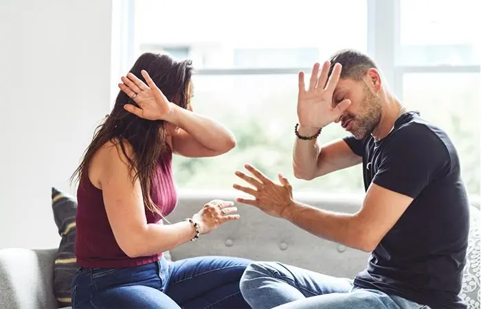  A couple having an arguement