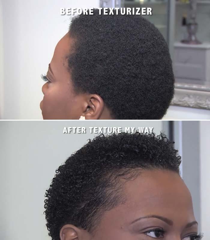 Texturized short hair