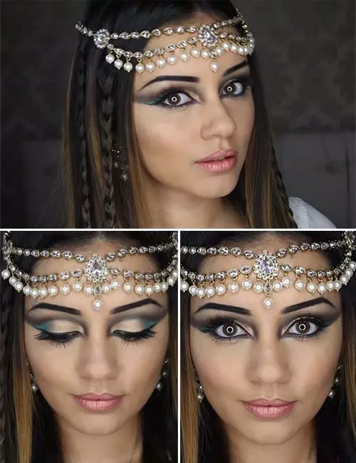 Egyptian eye makeup look