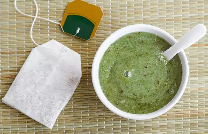 DIY coffee and green tea scrub