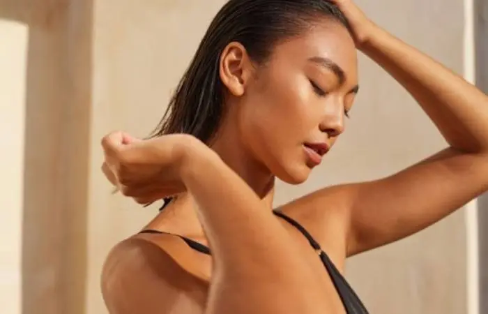 A woman with fabulous skin