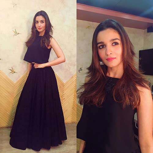Alia Bhatt slays a black outfit after weight loss