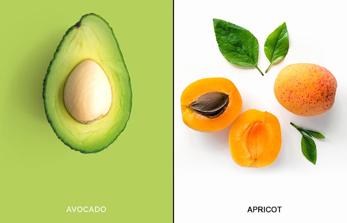 Homemade avocado apricot face mask for sensitive skin