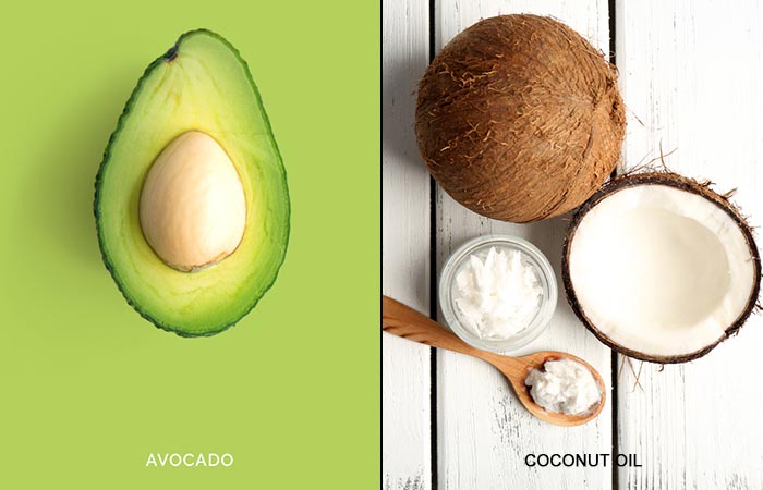 Homemade avocado and coconut oil face mask for wrinkles