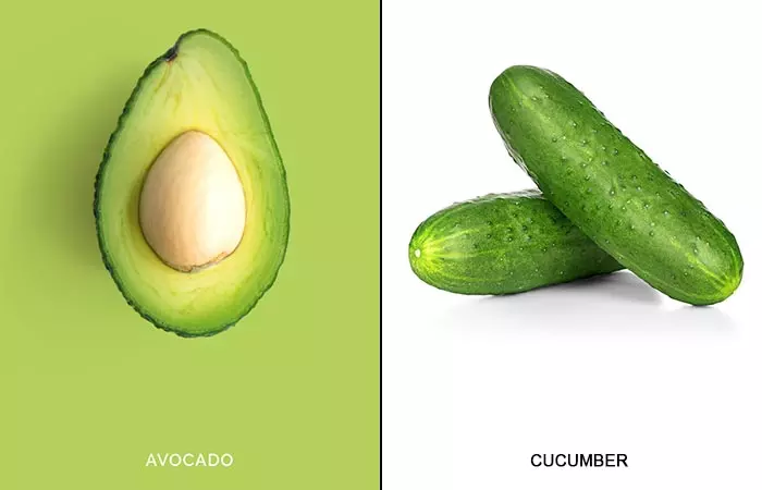 Homemade avocado cucumber face mask for normal skin