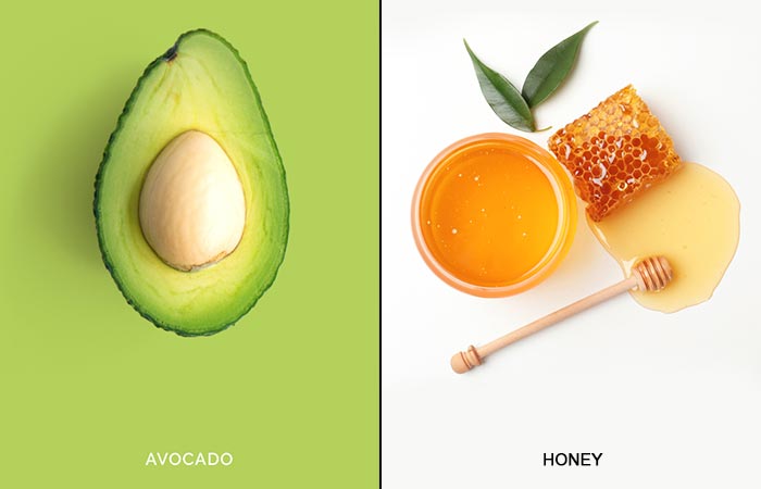 Homemade avocado honey face mask for dry skin