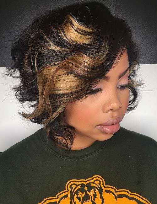 blonde highlights on black girl hair