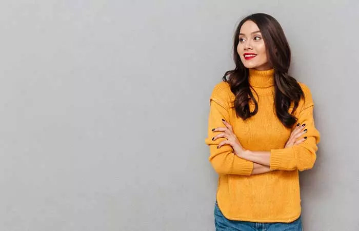 Left Arm Crossed Over The Right One