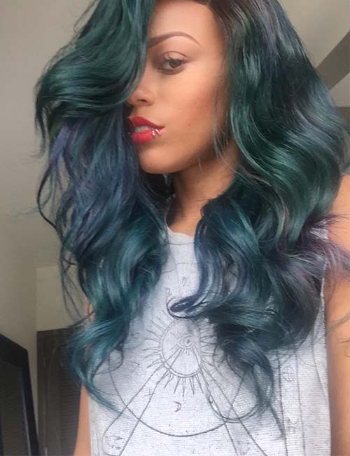 Mermaid hair color for black women