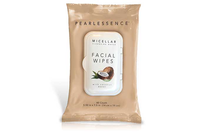 Pearlessence Micellar Cleansing Water Facial Wipes With Coconut Water