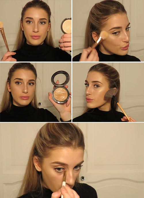 Step 4 of strobing makeup