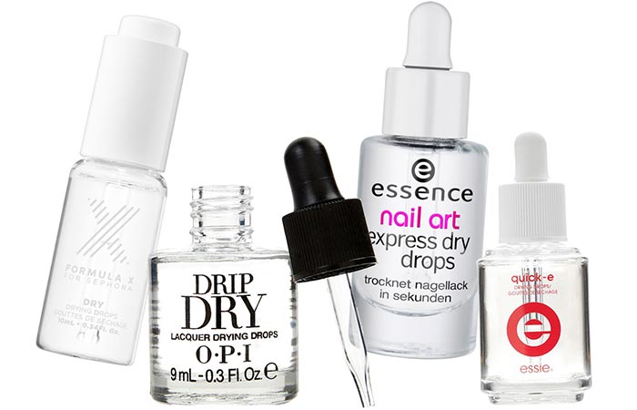 Use a drying spray or drops to dry your nail polish faster